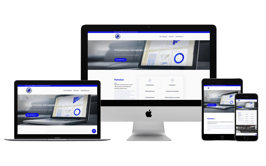 WordPress kotisivut yritykselle Tilitoimisto Utriainen