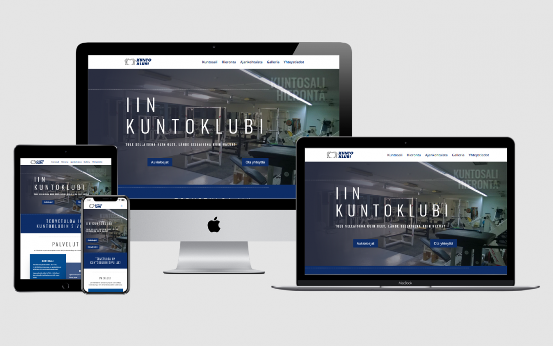 WordPress kotisivut yritykselle Iin Kuntoklubi