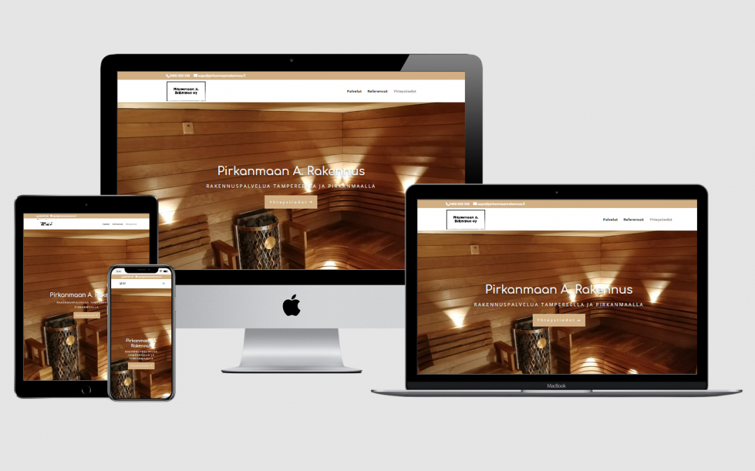 WordPress kotisivut yritykselle Pirkanmaan A. Rakennus Oy