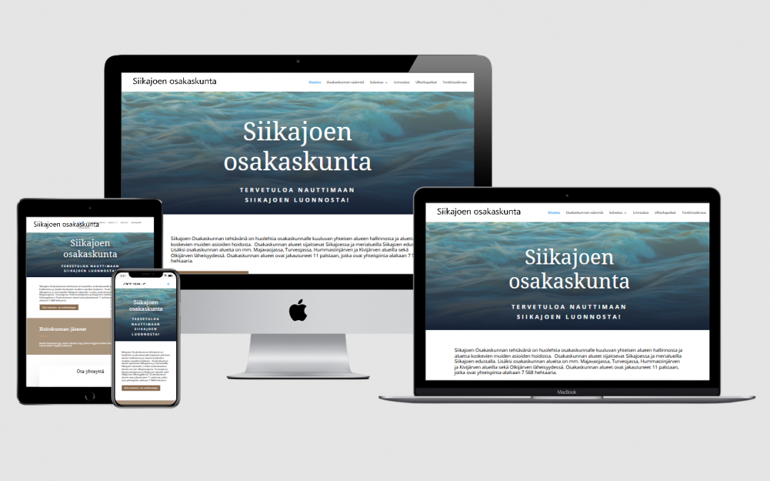 WordPress kotisivut yritykselle Siikajoen Osakaskunta
