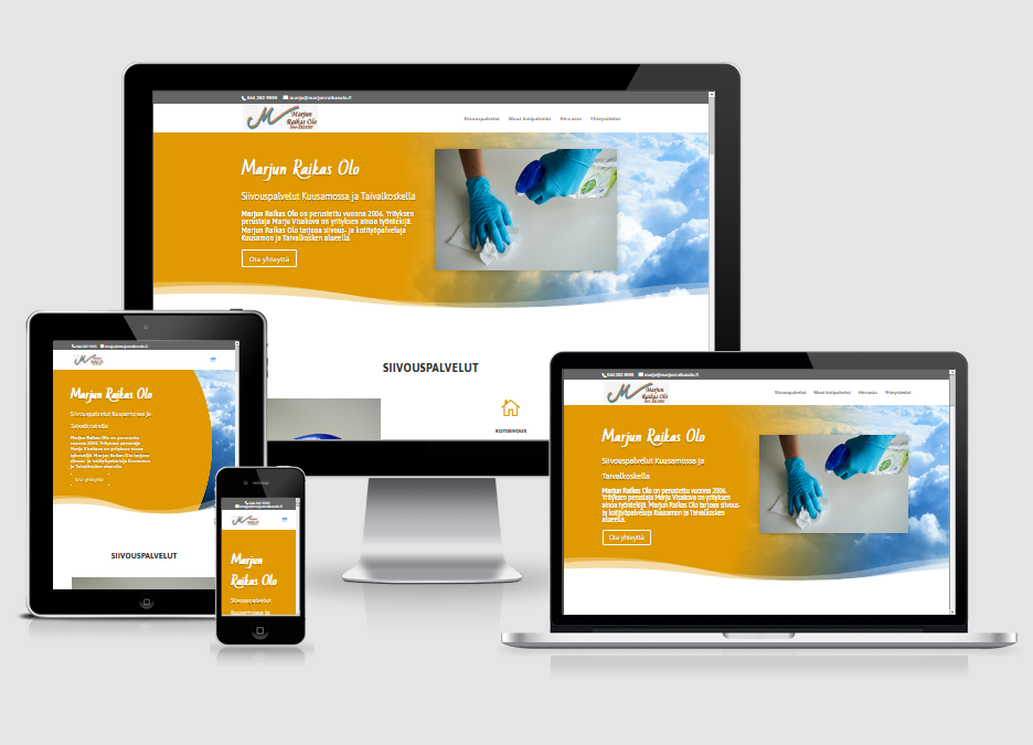 WordPress kotisivut yritykselle Marjun Raikas Olo