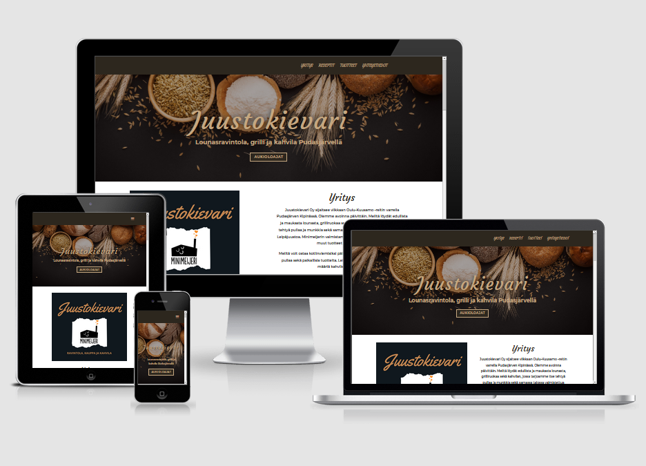 WordPress kotisivut yritykselle Juustokievari