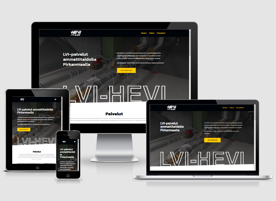 WordPress kotisivut yritykselle LVI-HEVI