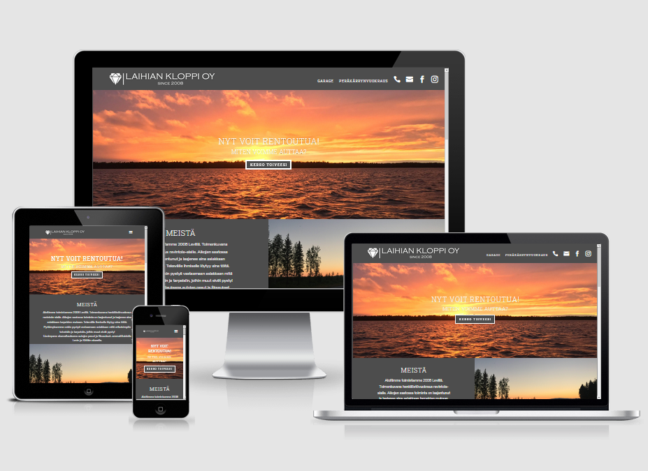 WordPress kotisivut yritykselle Laihian Kloppi Oy
