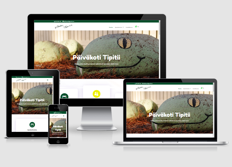 WordPress kotisivut yritykselle Päiväkoti Tipitii