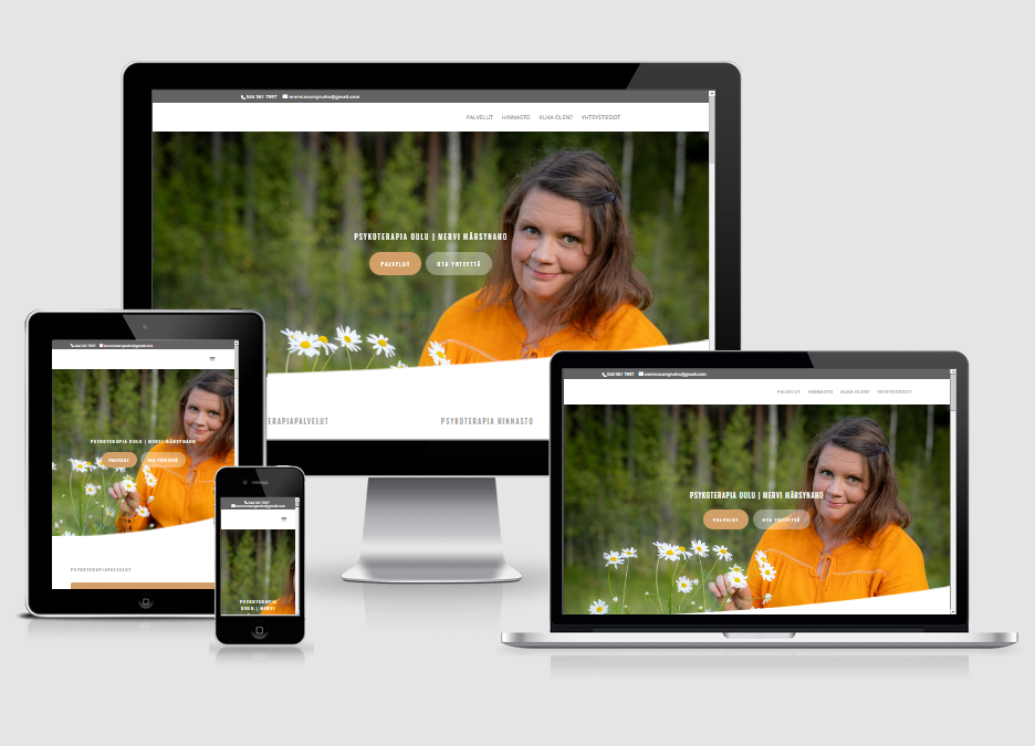 WordPress kotisivut yritykselle Psykoterapeutti Mervi Märsynaho