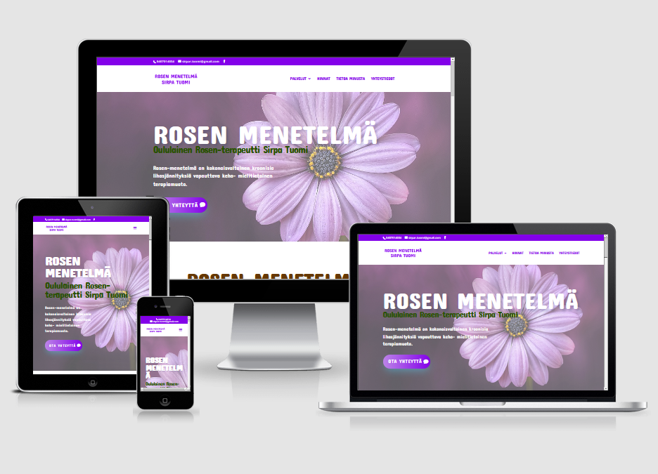 WordPress kotisivut yritykselle Rosen-menetelmä Sirpa Tuomi
