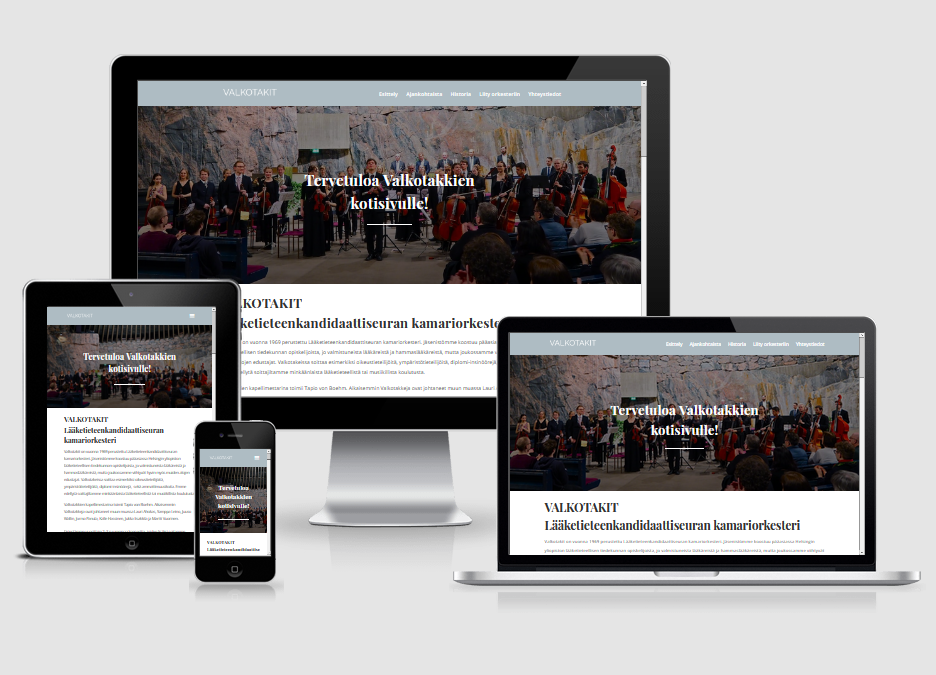 WordPress kotisivut yritykselle Valkotakit