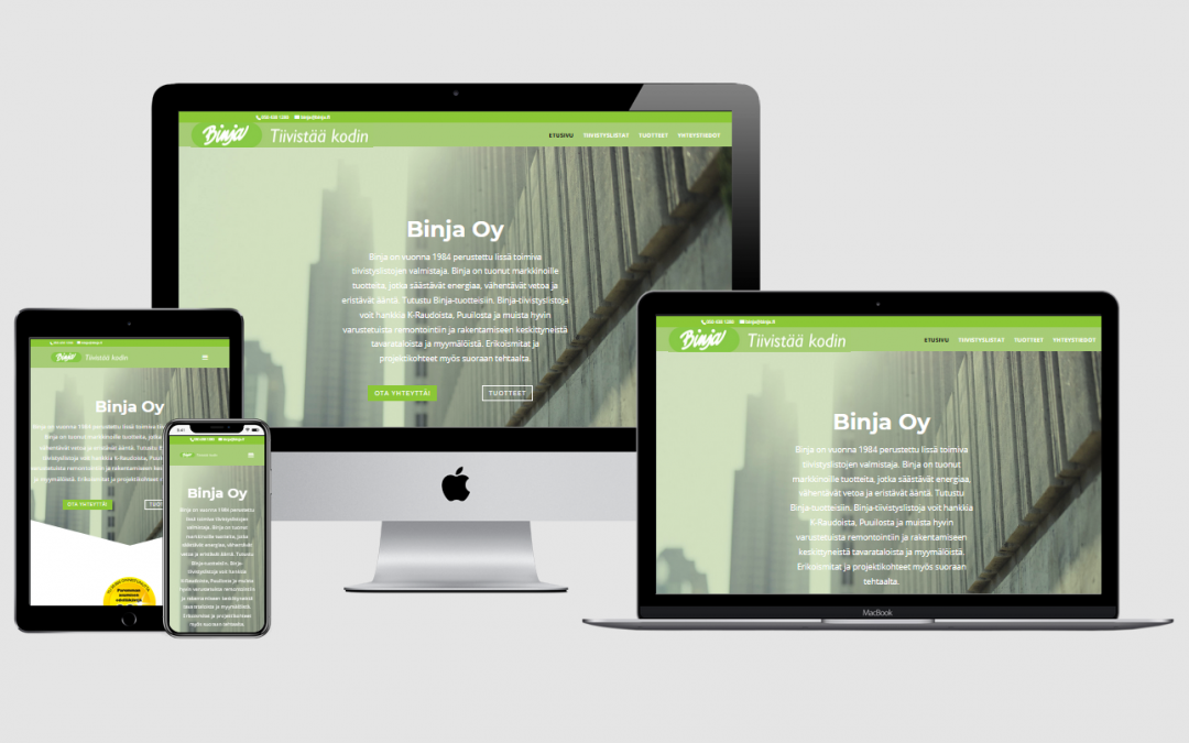 WordPress kotisivut yritykselle Binja Oy