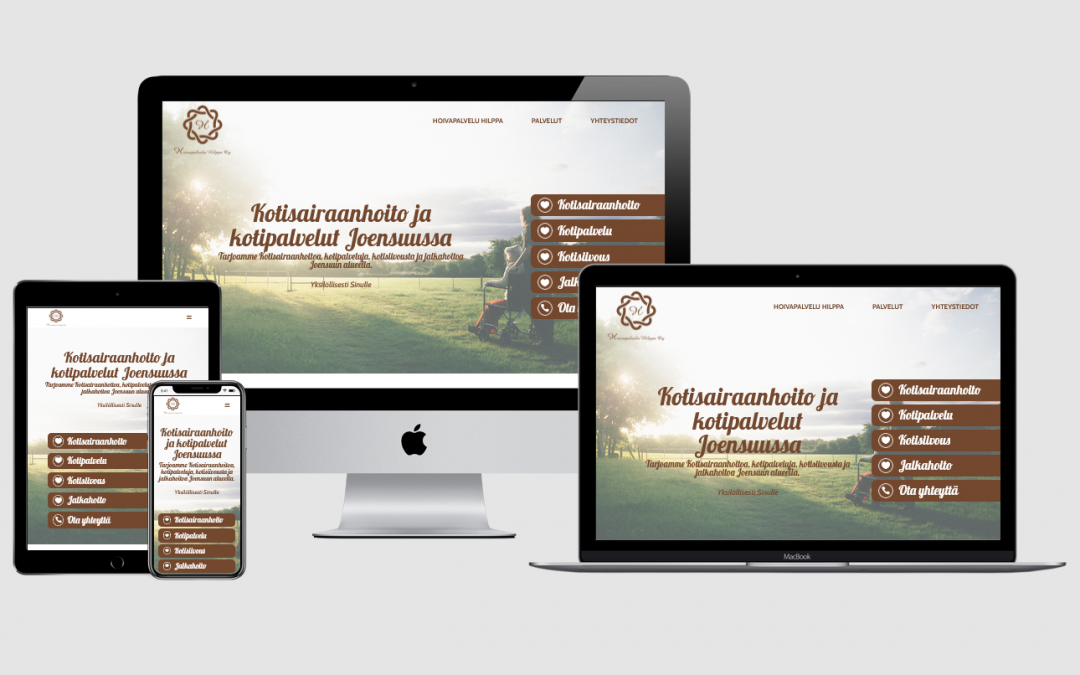 WordPress kotisivut yritykselle Hoivapalvelu Hilppa Oy