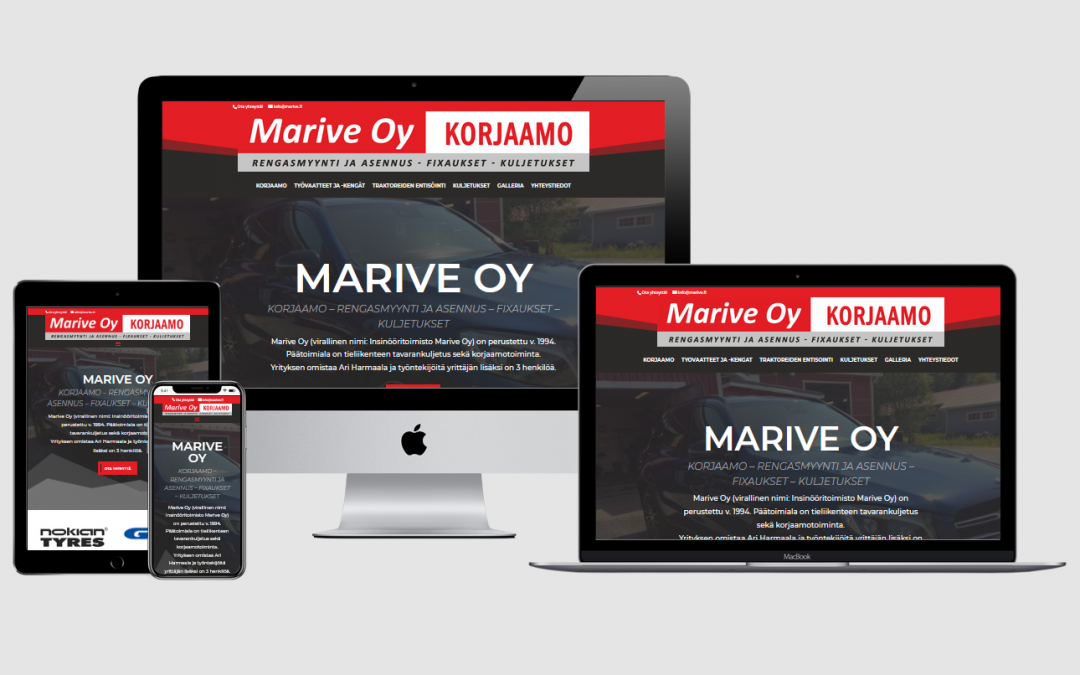WordPress kotisivut yritykselle Marive Oy