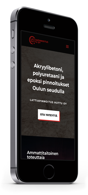 Mobiilioptimointi, kotisivut yritykselle Lattiapinnoitus Huttu Oy toteuttaa Kotisivusi.fi.