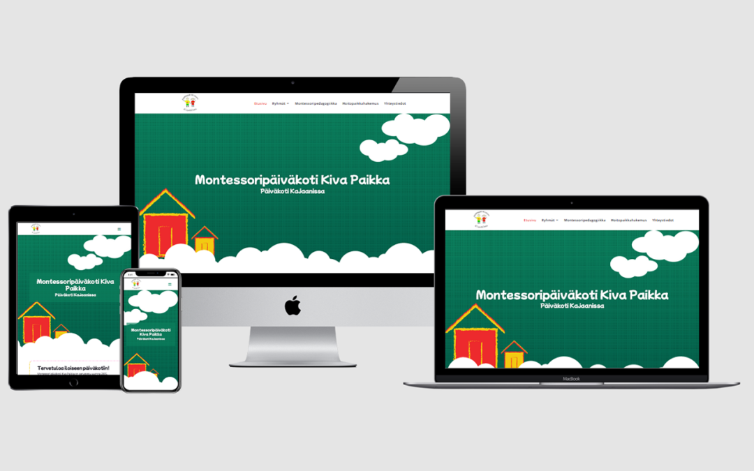 WordPress kotisivut yritykselle Montessoripäiväkoti Kiva Paikka