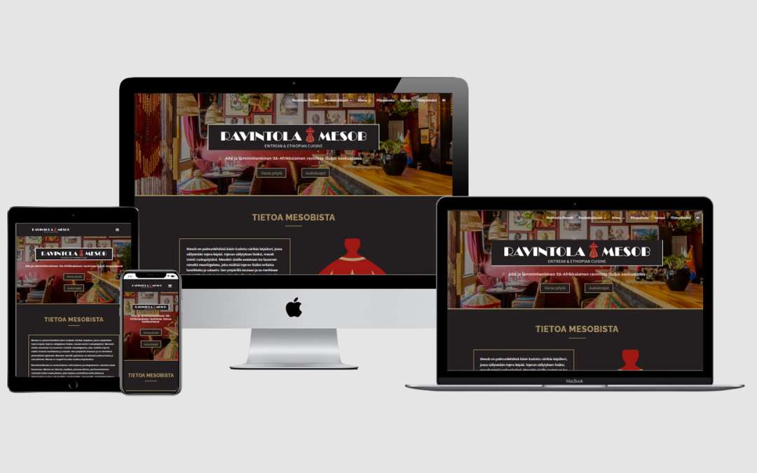 WordPress kotisivut yritykselle Ravintola Mesob
